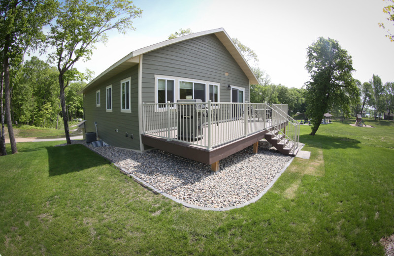 Cabin exterior at East Silent Lake Resort.