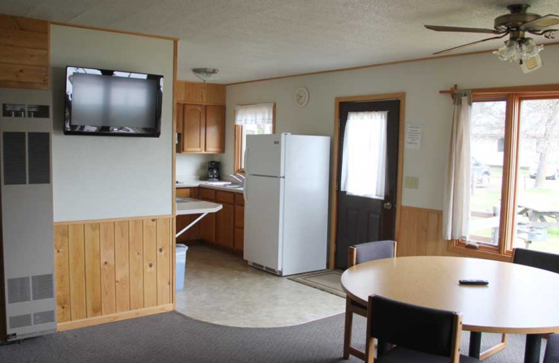 Cabin interior at Ballard's Resort.