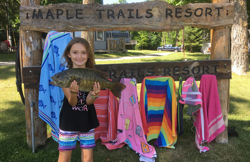 Fishing at Maple Trails Resort.