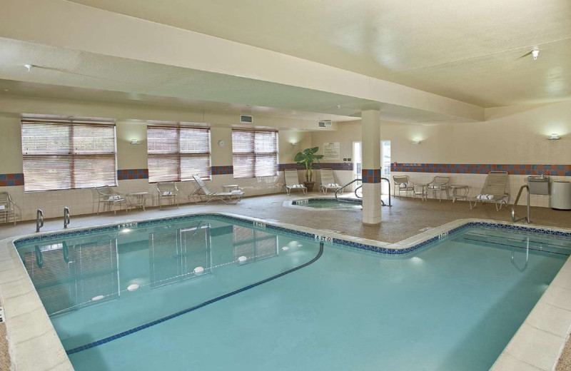 Indoor pool at Hampton Inn 