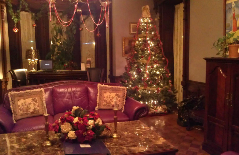 Christmas time at Batcheller Mansion Inn Bed and Breakfast.