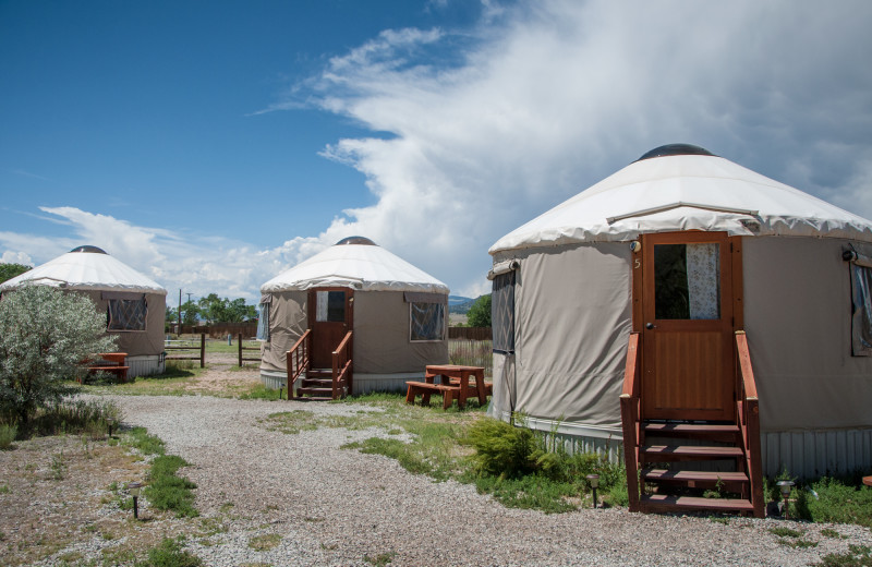 Yurts at Joyful Journey Hot Springs Spa.