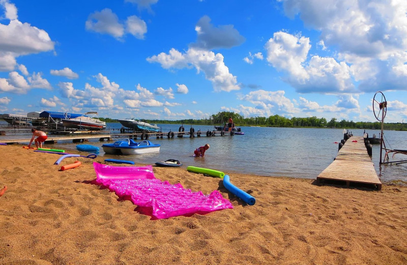 Beach at South Turtle Lake Resort.