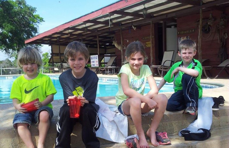 Outdoor pool at Twin Elm Ranch.