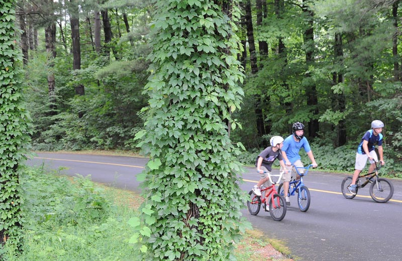 Bike riding at Lake George RV Park.