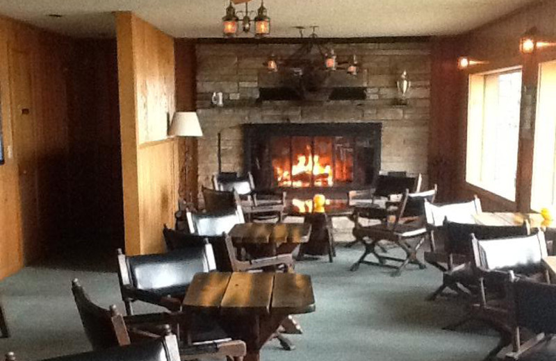 Dining at Beaver Island Lodge.