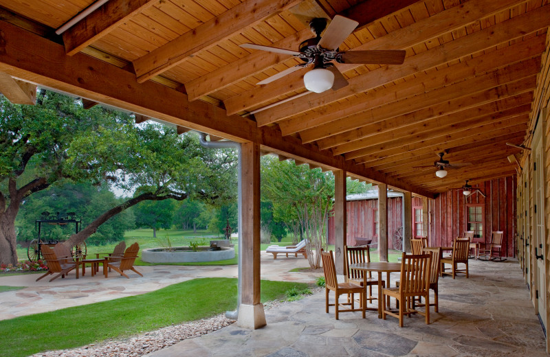 Porch at Hyatt Regency Hill Country Resort and Spa.