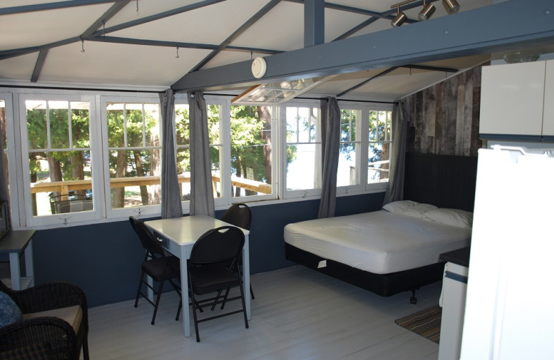 Cabin interior at Sandy Beach at Otter Lake.