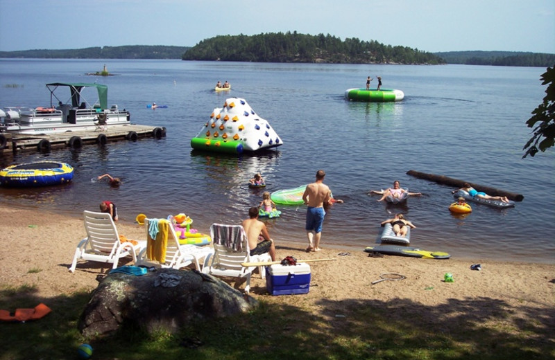 The beach at Pine Point Lodge.