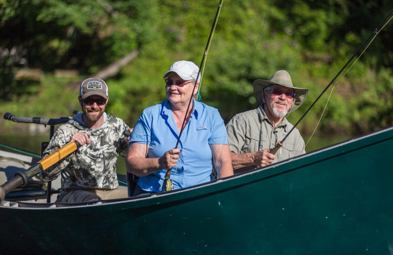 Fishing at Morrison's Rogue River Lodge.