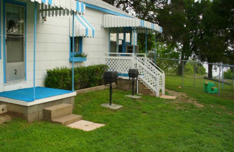 Cabin exterior at Beachland Lodge.