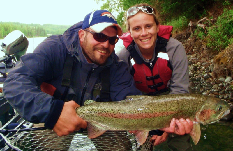 Fishing at Kenai River Drifter's Lodge.