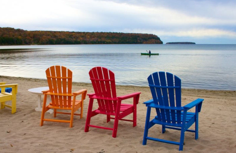 Beach chairs at Bay Breeze Resort.