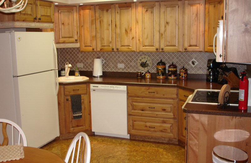 Guest kitchen at Sill's Lakeshore Resort.