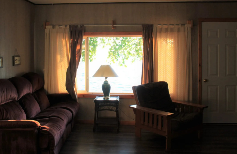 Cabin interior at Char-Mac Resort.