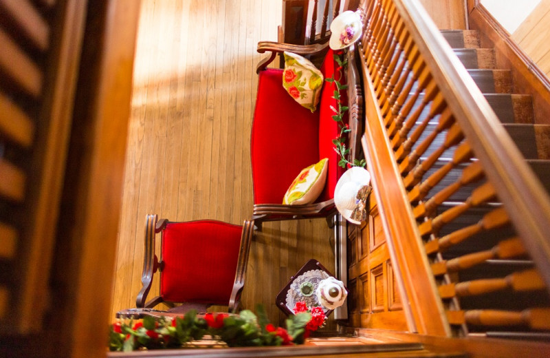 Stairs at Antique Rose Inn.