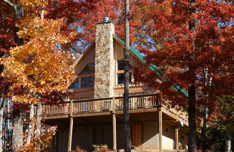 Cabin exterior at Rock Creek Cabins.