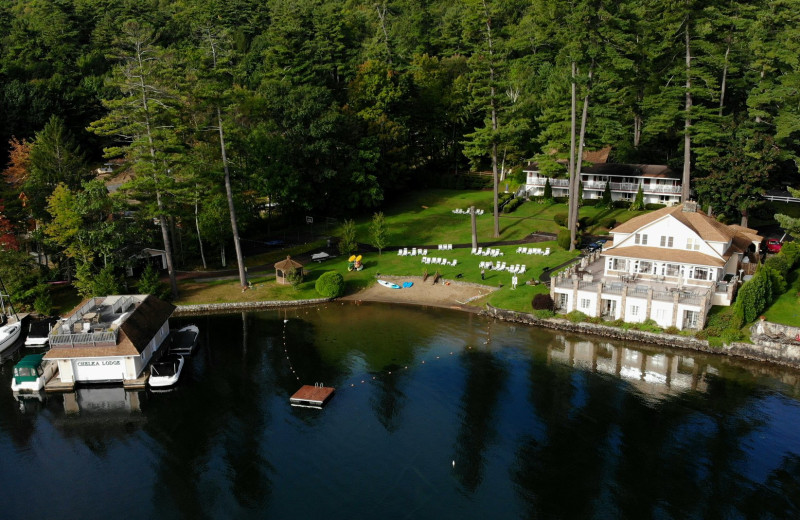 Aerial view of Chelka Lodge.