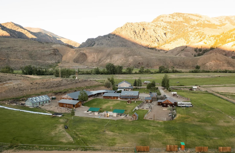 Aerial view of May Family Ranch.