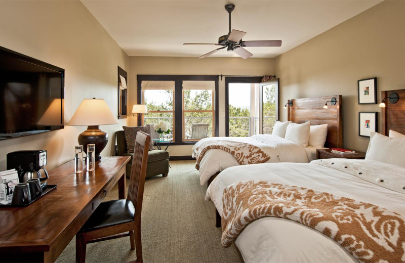 Guest room at Travaasa Austin.