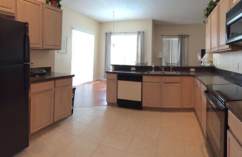 Rental kitchen at Leabridge Vacations.