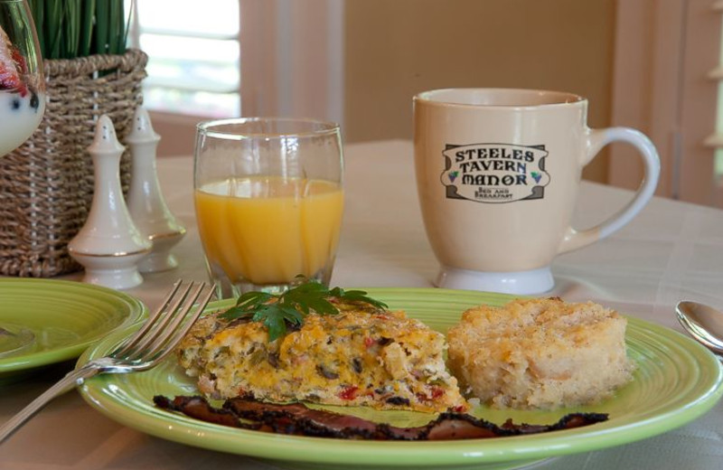 Breakfast at Steele's Tavern Manor B&B.