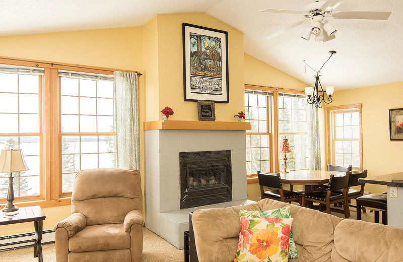 Guest living room at Skyport Lodge.