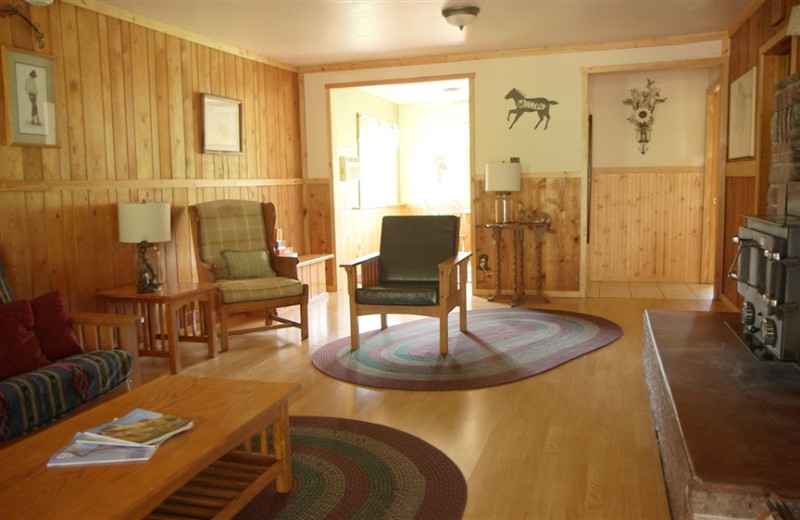 Guest living room at Ghost Canyon Ranch.