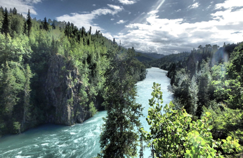 River at Gwin's Lodge & Kenai Peninsula Charter Booking Service.