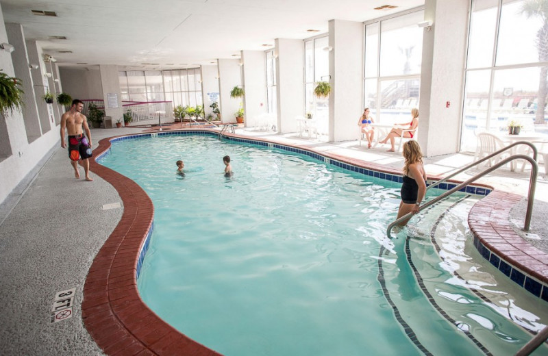 Indoor pool at Crown Reef Resort.