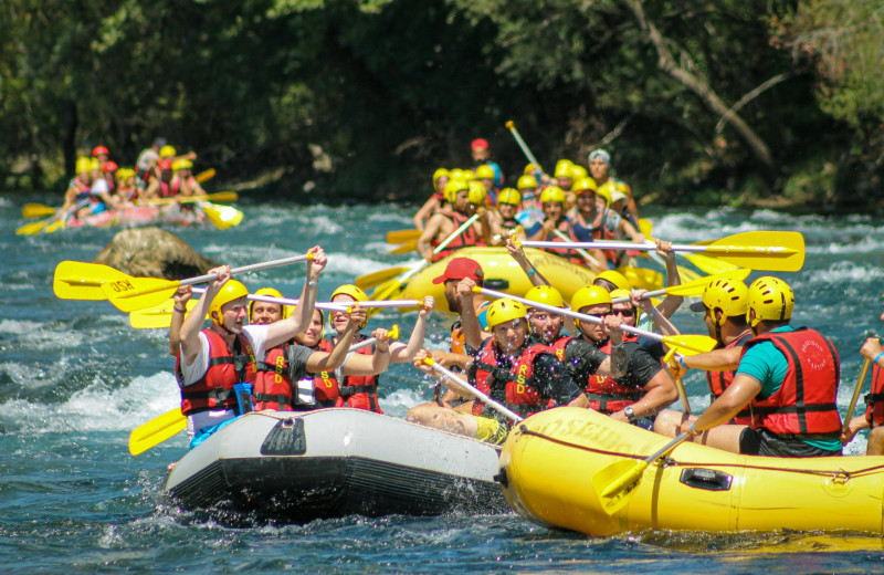 Rafting at Mourelatos Lakeshore Resort.