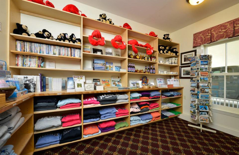 Gift shop at Bar Harbor Grand Hotel.