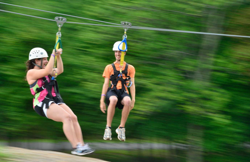 Zipline at Woodloch Resort.