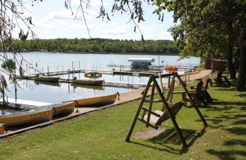 Lake dock at Lakecrest Resort.