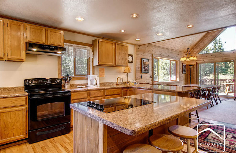 Rental kitchen at Summit Vacations.