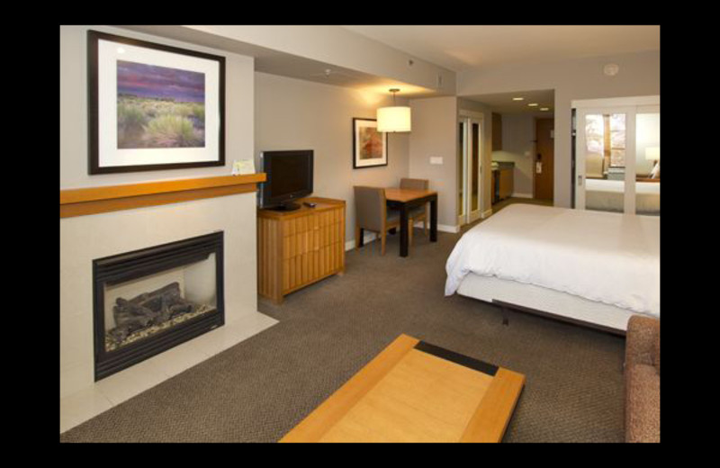 Vacation rental bedroom at Mammoth Property Reservations.