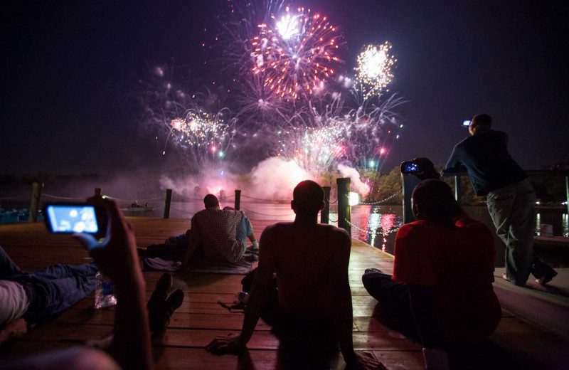 Fireworks at Great Blue Resorts- Cherry Beach Resort.