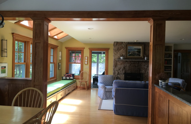 Rental living room at Vacation Cottages.