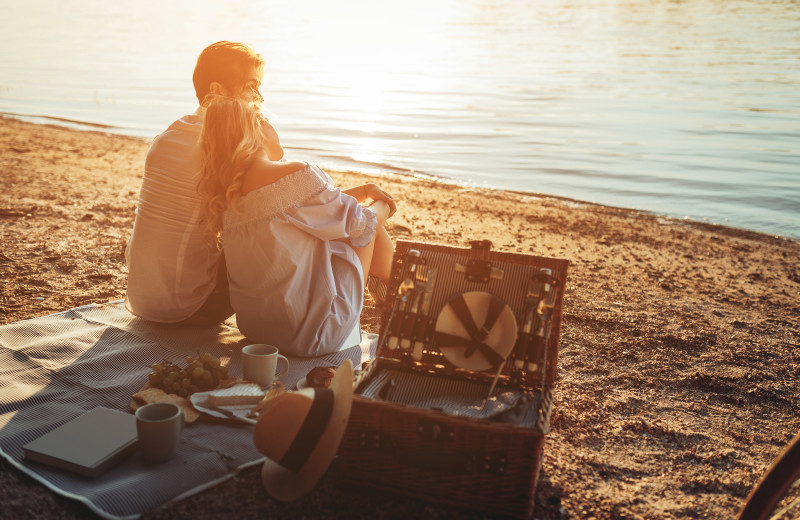 Beach picnic at Williamson Realty Vacations.