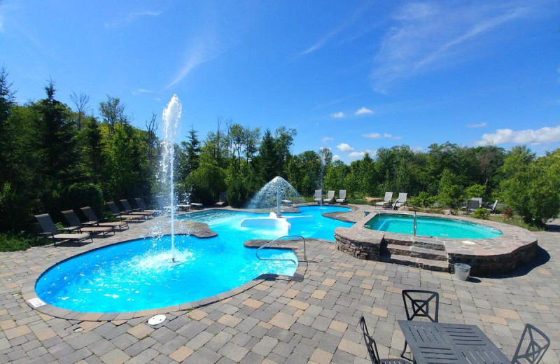 Outdoor pool at Cap Tremblant Mountain Resort.