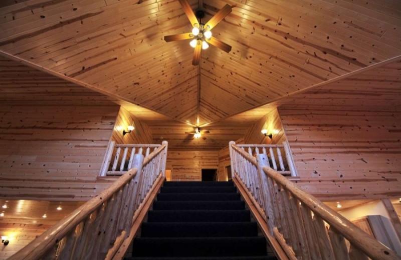 Cabin stairs at Cedar Valley Resort.