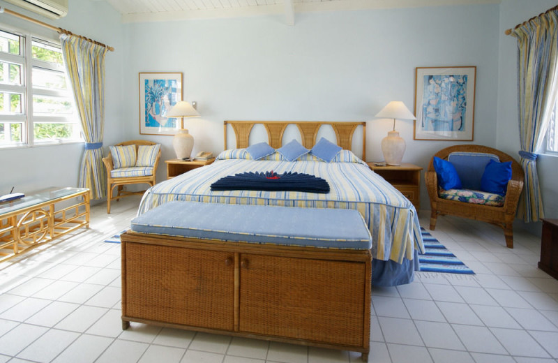 Guest room at Antigua Village Beach Resort.