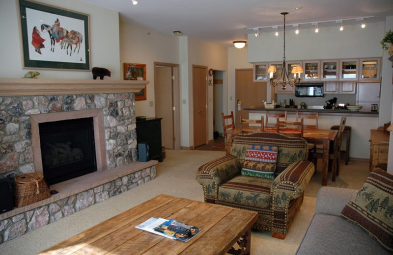 Condo interior at The Borders Lodge.