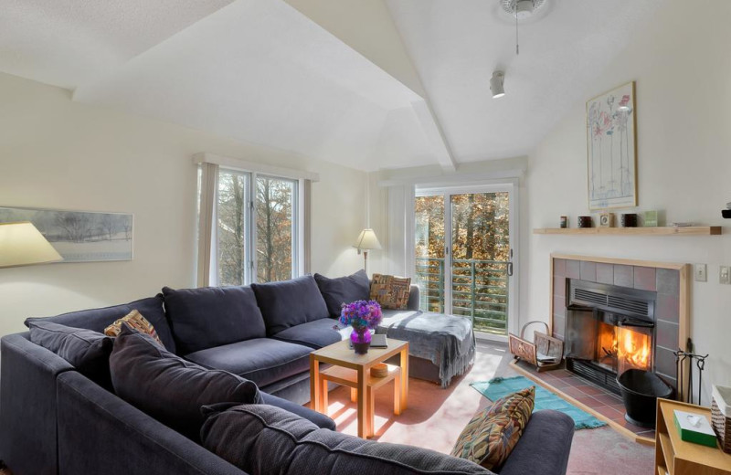 Rental living room at Killington Rental Associates.