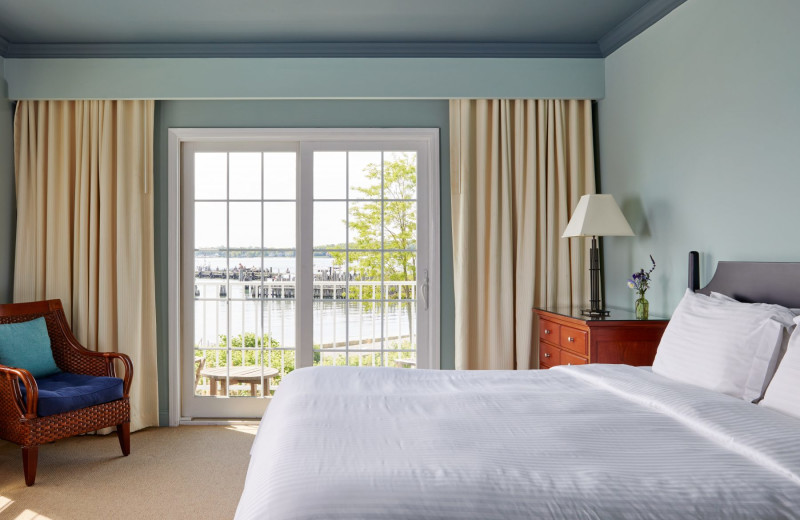 Guest room at Harborfront Inn at Greenport.