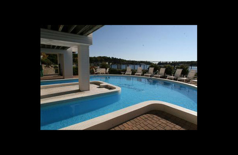 Outdoor pool at Edgewater Inn on the Harbor.
