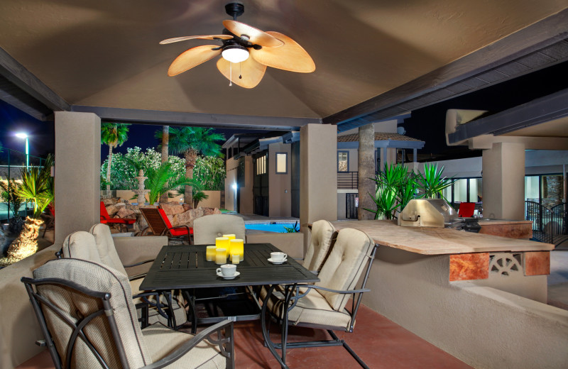 Rental patio at Arizona Vacation Rentals.