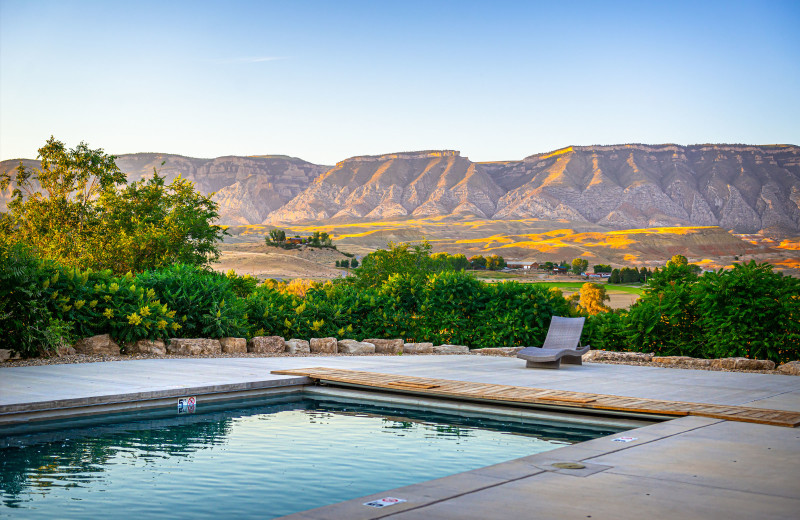 Outdoor pool at The Hideout Lodge and Guest Ranch.