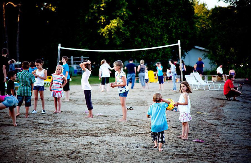 Fun on the beach at Clevelands House.