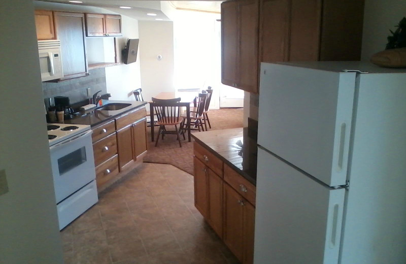 Guest kitchen at Alouette Beach Resort.